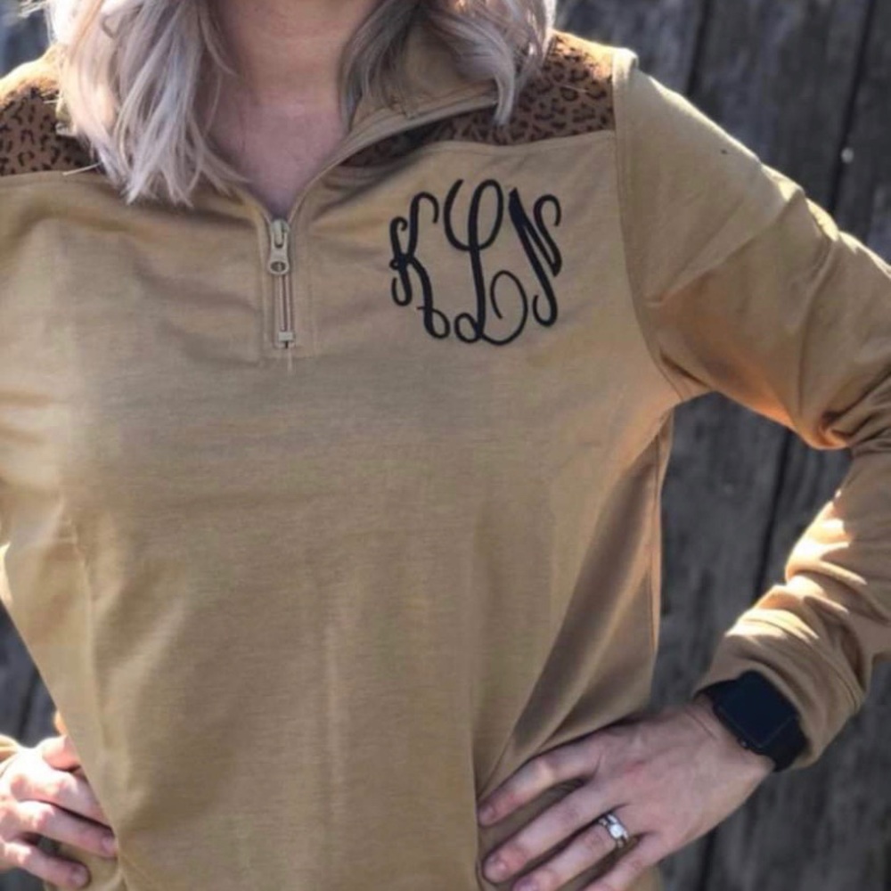 Personalized cheetah pullover